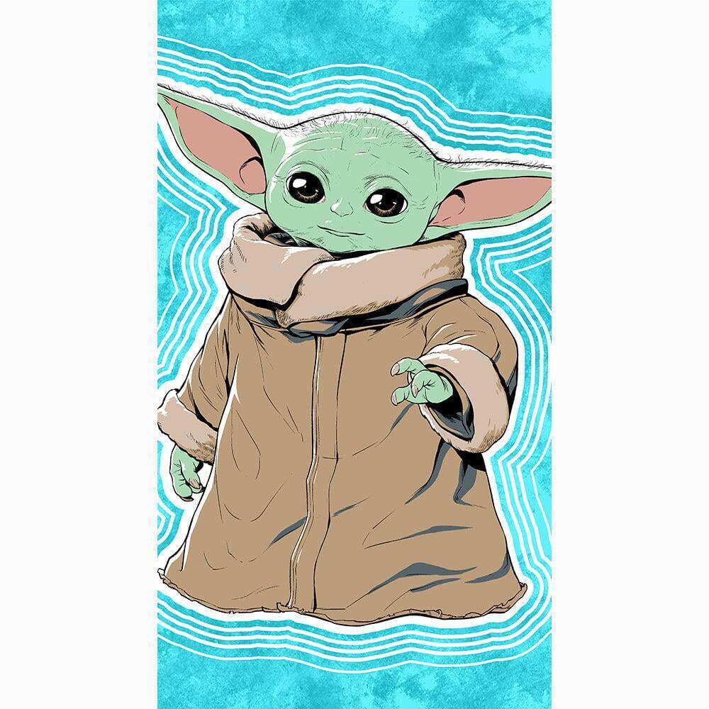 Star Wars Yoda Beach Towel Grogu Bath Pool Towel OVERSIZED
